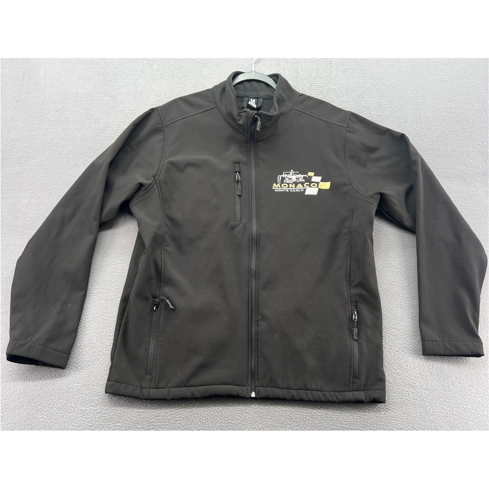 Roly Monaco Monte Carlo Racing Softshell Jacket Mens XL Black Full Zip Fleece